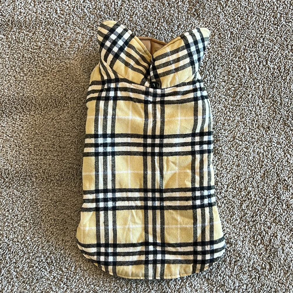 Plaid Reversible Dog Jacket NWOT